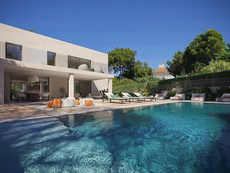 New modern villa under construction in Santa Ponsa Mas — photo 3