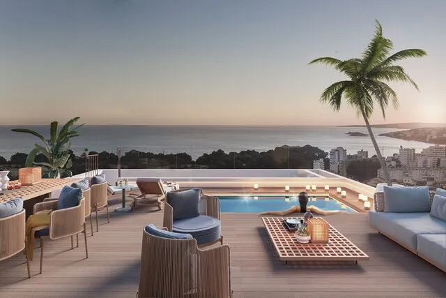Contemporary duplex penthouse with sea views for sale in Bonanova, Palma de Mallorca — photo 1