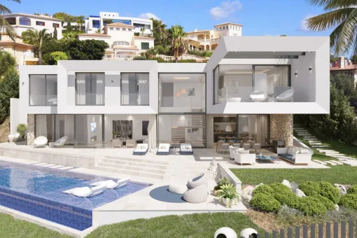 Santa Ponsa, Project of ultra-modern new-build villa with stunning sea views and overflow pool in Santa Ponsa — photo 1