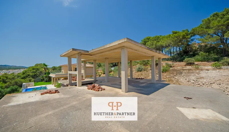 Plot with shell construction, sea view and pool for sale — photo 2