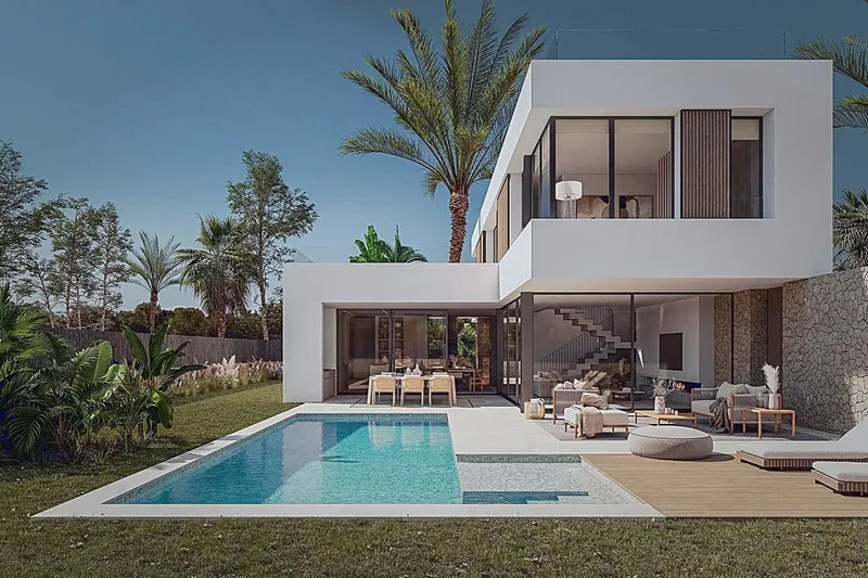New, modern, Mediterranean villa with pool and sea views in Cap des Moro near Santanyí — photo 2