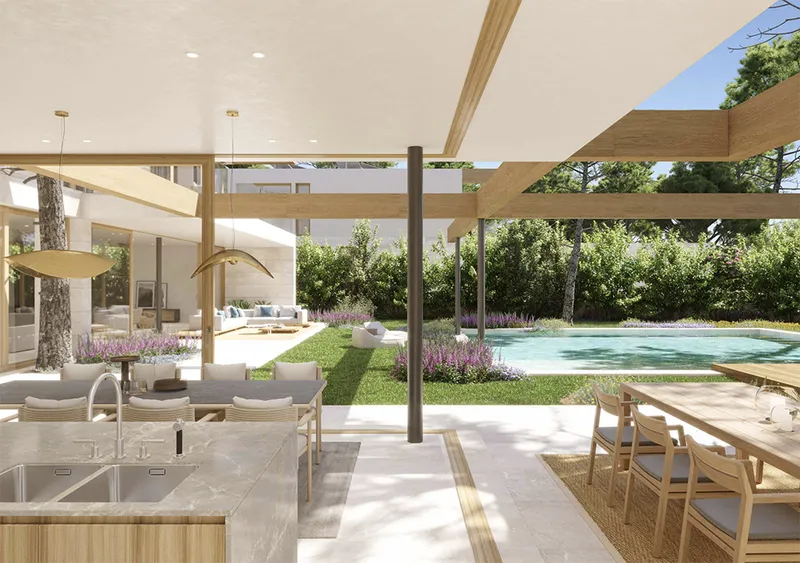 Investment plot with project for 3 luxury villas in Santa Ponsa Mas — photo 5