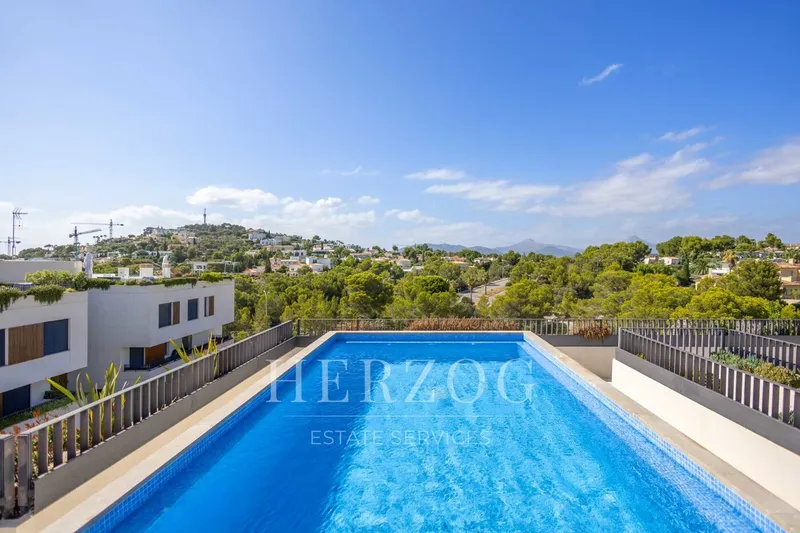 Modern penthouse with sea view, roof terrace and pool in exclusive residential complex — photo 4