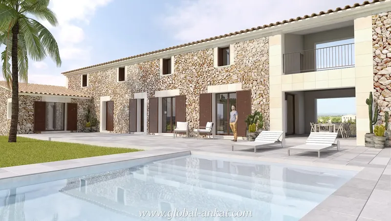Rustic finca to be built, located in the area of Es Pujol de Son Prohens. It has a plot of about 17,265 m2 fully — photo 1