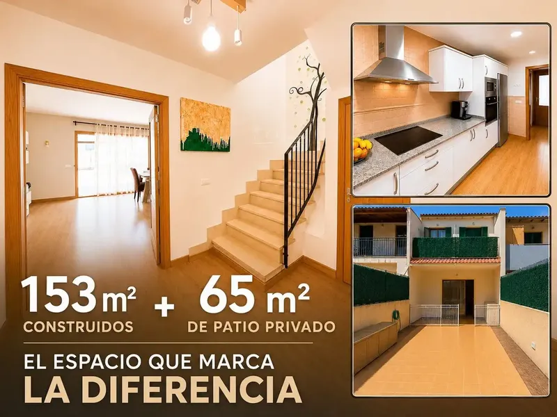 153 m² built and a spectacular private patio of 65 m² + space for two cars: the space that makes the difference — photo 2