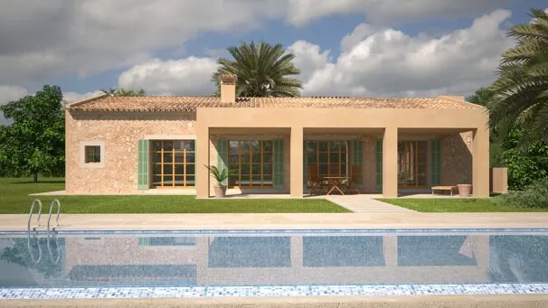 Modern finca for rent with pool and views of the church of Porreres — photo 2