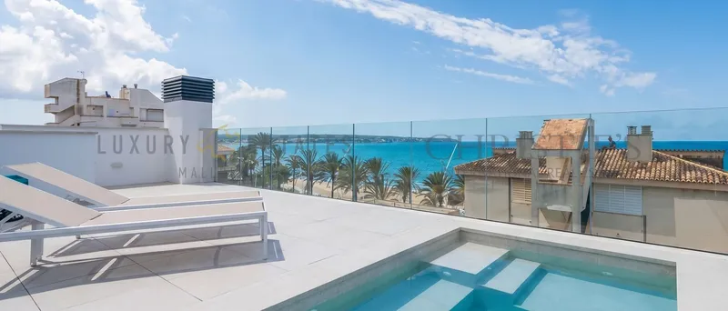Duplex penthouse in Playa de Palma with pool and sea views — photo 1