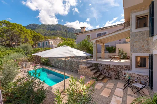 Valldemossa, stylish natural stone house by the sea with pool and garden in Port des Canonge — photo 1