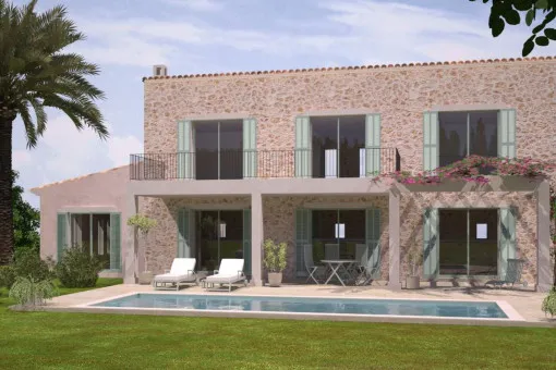 Ses Salines, Premium building plot in a top location in Ses Salines - including approved building project and building permit for a finca with views as far as Cabrera — photo 1