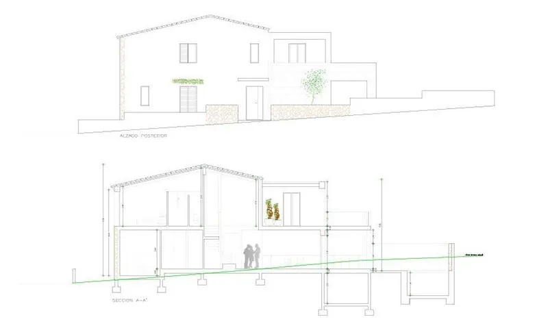 Plot of approx. 400m2 with planning permission and construction project for a detached house with swimming pool — photo 2