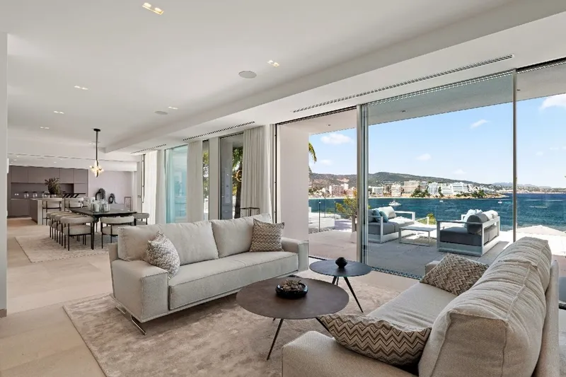 Exquisitely renovated frontline designer villa in Cala Vinyas—private beach access, pool, spa, and elevator — photo 2