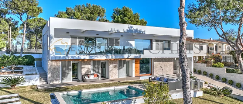 Modern villa in Cala Vinyas with partial sea views — photo 1