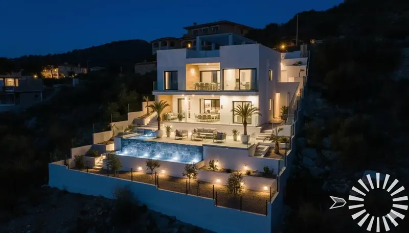 This elegant and modern luxury villa is situated on a hill with views of the bay of Costa de los Pinos. Its elevated position guarantees — photo 1