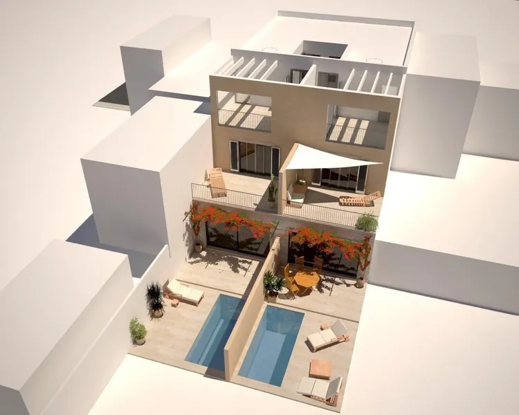 Semi-detached house in Son Macia - exterior view from the pool — photo 3