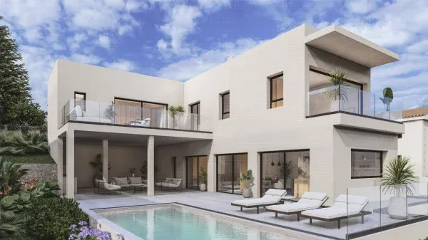 Sea view building plot with project for a modern villa in Son Servera — photo 1