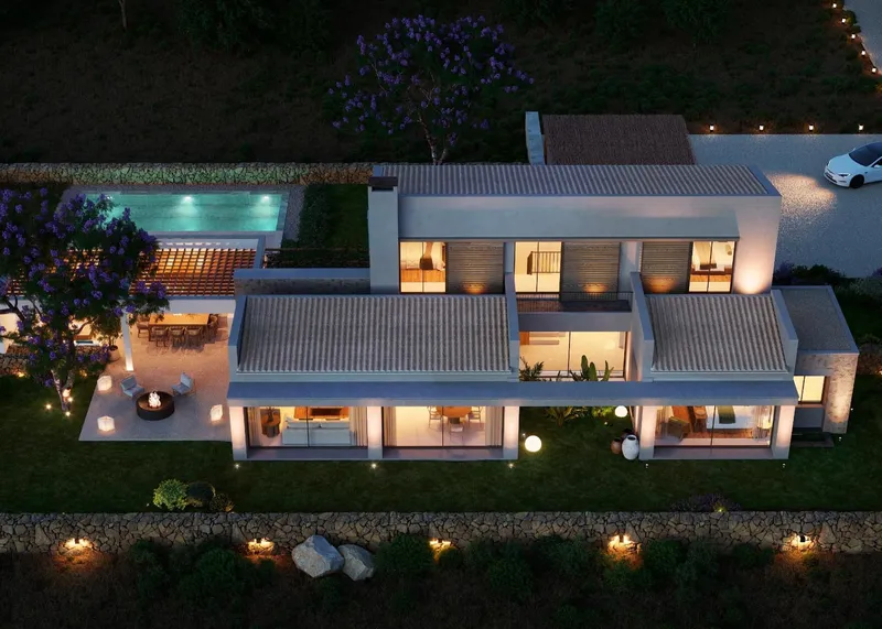 Farmhouse with views of Puig de Sant Salvador near Ses Salines, on a plot of 18,000 m² with a heated pool and sustainable design. — photo 8