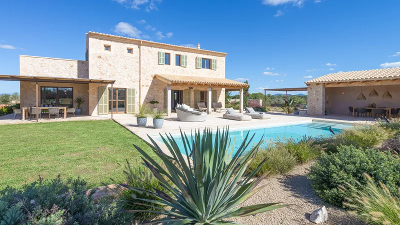 A Stunning Natural Stone Finca Near Ses Salines—Privacy, Panoramic Views, and the Mediterranean Lifestyle — photo 1