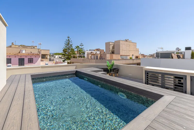 Townhouse in Portixol - rooftop terrace with sea views — photo 11