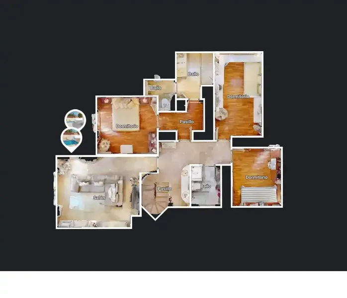 Large family duplex for sale in La Bonanova with clear sea views from the living room with terrace, accessed from the hallway — photo 2