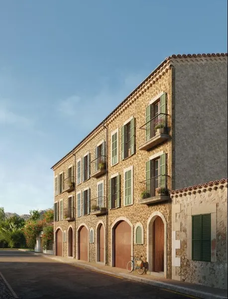 Plot with project for a development of 3 townhouses, with swimming pools and garages in Sóller — photo 2