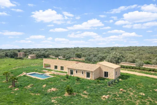 Campos: New-build finca with natural stone facade and pool in a quiet location between Campos and Es Trenc — photo 1