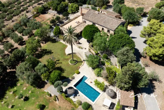Historic Mallorcan estate with an olive grove and views of the rolling hills near Son Carrio — photo 1