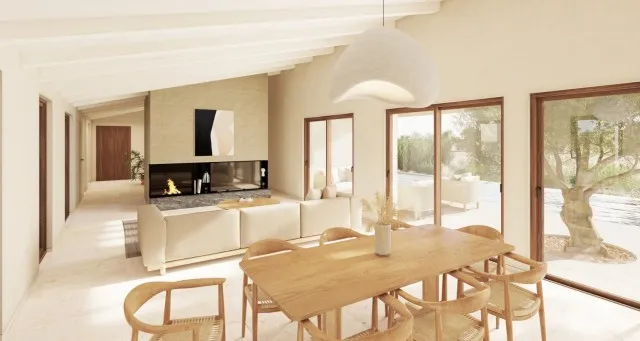 Plot with building licence for newbuilt finca with mountain views in Cas Concos, Felanitx for sale, Mallorca — photo 2