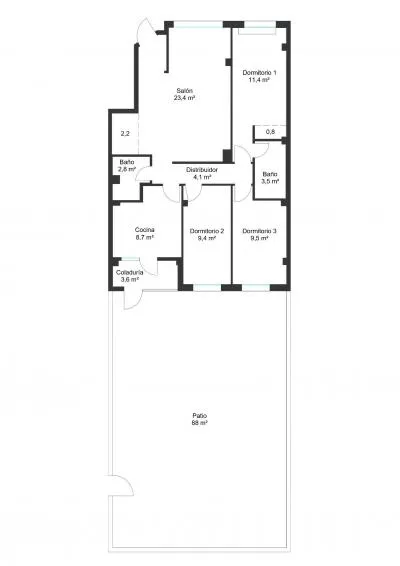 Ground floor apartment - Palma de Mallorca (Sant Jordi), Built Surface 87m2, Terrace Size 45m2, 3... — photo 4