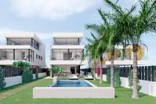 Puerto Alcudia, project including a minimalist chalet, finished construction, on the first sea line of Llenaire — photo 1
